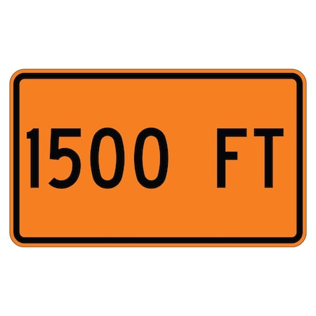 Sign Solutions Usa 12 in Height, 24 in Width, Aluminum, Horizontal Rectangle DUS08WZO2412W16-2aP5